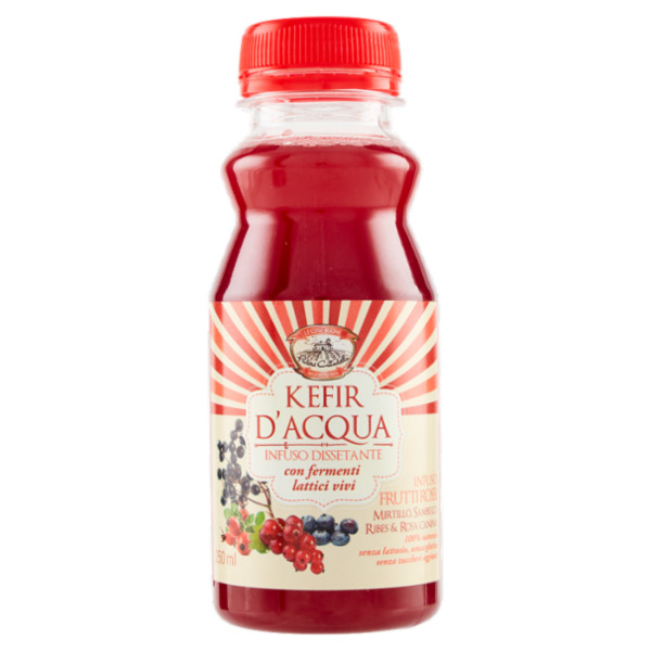 Podere Cittadella Kefir d'Acqua Infuso Frutti Rossi Mirtillo, Sambuco, Ribes & Rosa Canina 250 ml