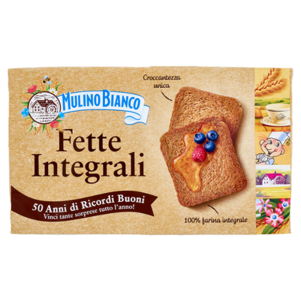 Mulino Bianco Fette Biscottate Integrali Ricche di Fibre 630g