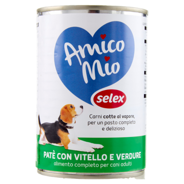 Selex Amico Mio Paté per Cane con Vitello e Verdure 400 g