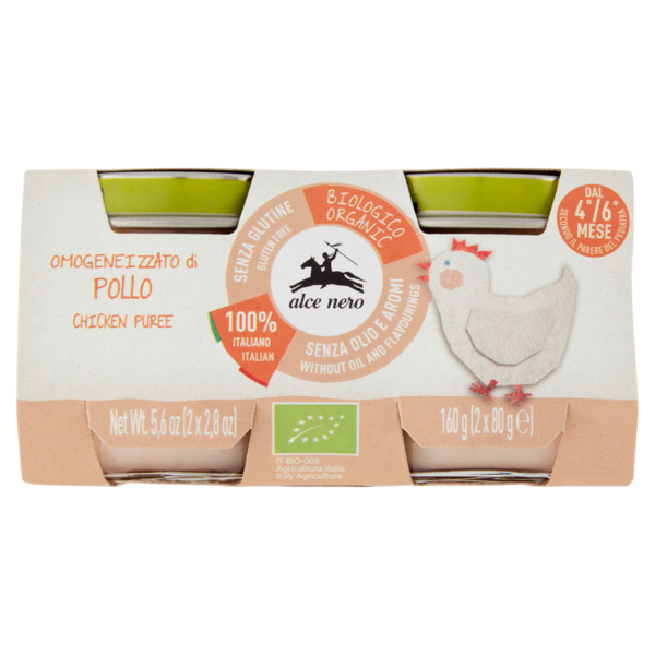 alce nero Omogeneizzato di Pollo 2 x 80 g