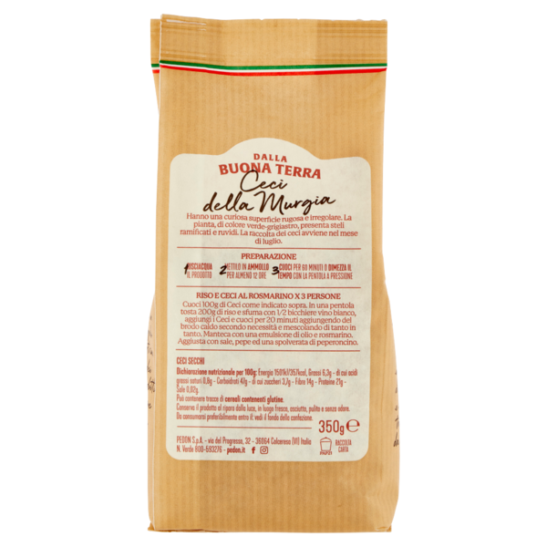Dalla Buona Terra pedon L'Italia Tipica Ceci della Murgia 350 g