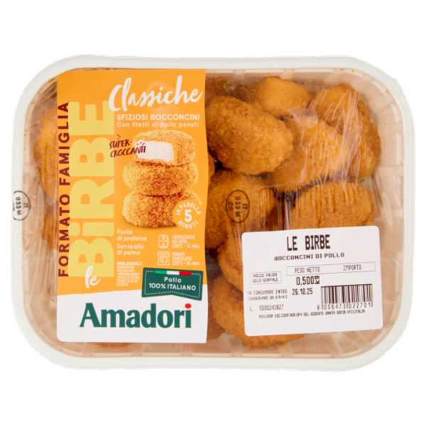 Amadori le Birbe Classiche Bocconcini di Pollo 0,500 kg