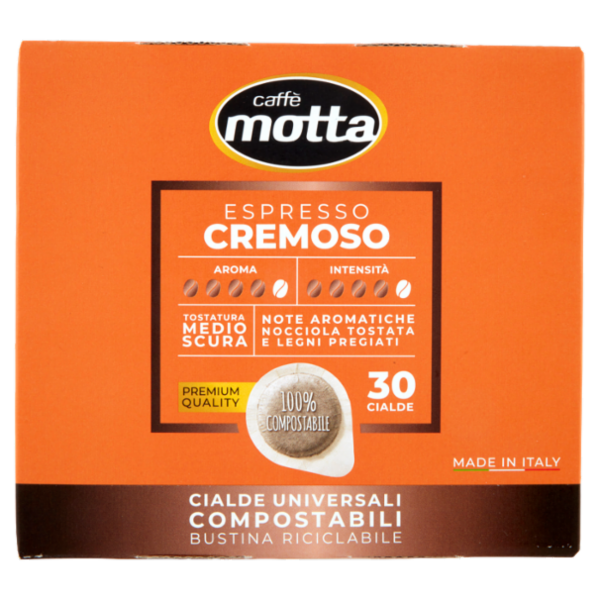 caffè motta Espresso Cremoso Cialde Universali Compostabili 30 x 7 g