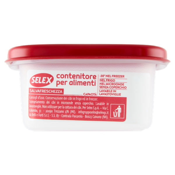 Selex Contenitore per Alimenti Freezer/Frigo Rettangolare 0,15 L