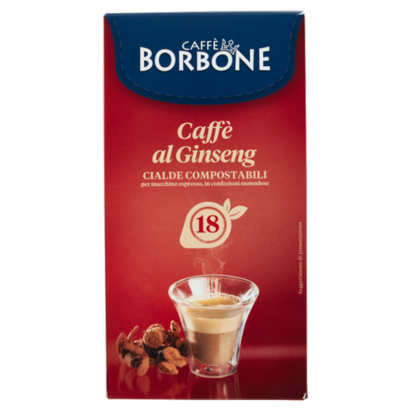 Caffè Borbone Caffè al Ginseng Cialde Compostabili 18 x 7,0 g