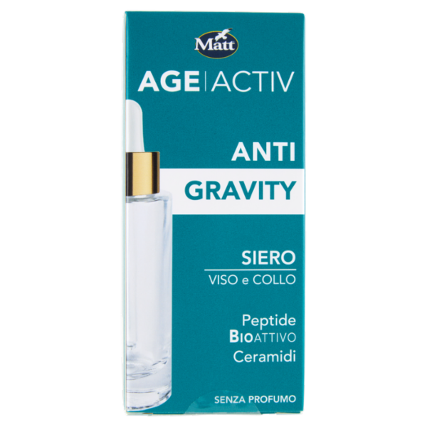Matt Age Activ Anti Gravity Siero Viso e Collo Peptide Bioattivo Ceramidi 30 ml