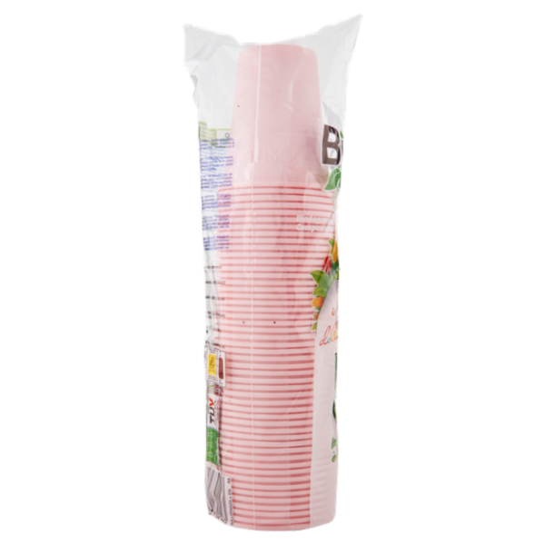 Bio Table i colori della natura Bicchieri 20 cl Compostable Rosa 50 pz