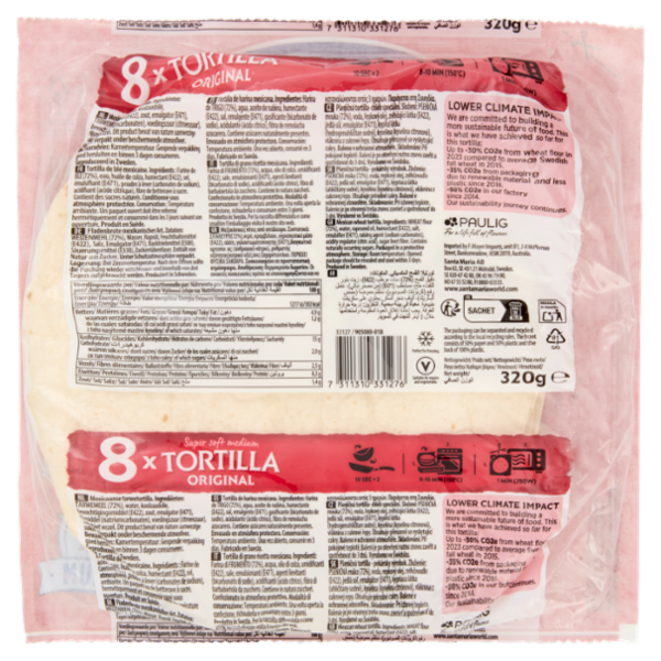 Santa Maria Super soft medium Tortilla Original 8x Medium 320 g