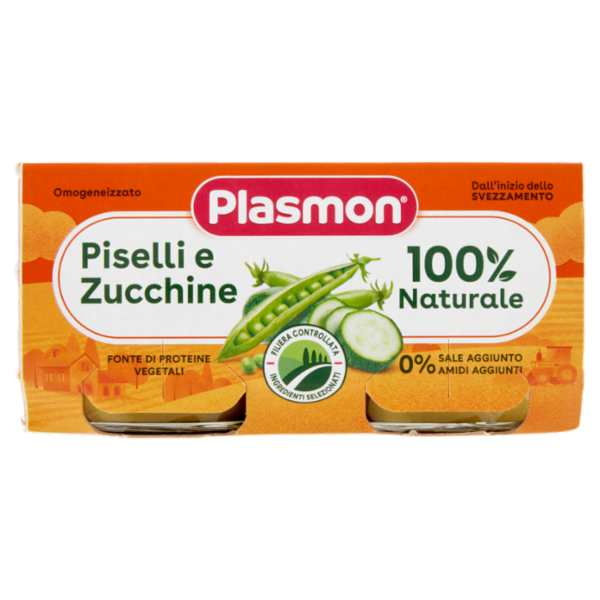 Plasmon Omogeneizzato Piselli e Zucchine 2 x 80 g