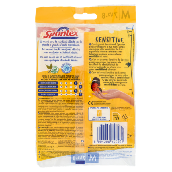 Spontex Guanti Casalinghi Sensitive Taglia M