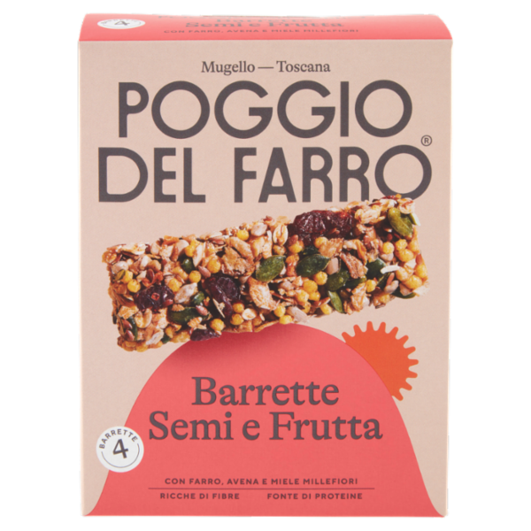 Poggio del Farro Barrette Semi e Frutta 4 x 25 g