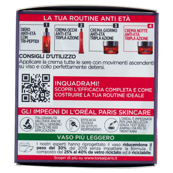 L'Oréal Paris Revitalift Laser Tripla Azione Crema Anti-Età Notte 50 ml