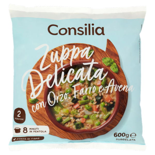 Consilia Zuppa Delicata con Orzo, Farro e Avena Surgelata 600 g