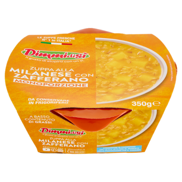 DimmidiSì Zuppa alla Milanese con Zafferano Monoporzione 350 g