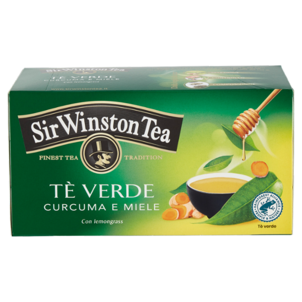 Sir Winston Tea Tè Verde Curcuma e Miele 20 x 1,75 g