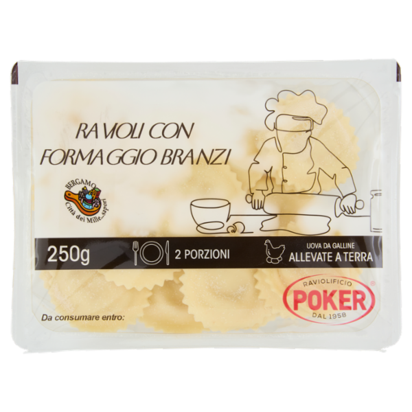 Poker Ravioli con Formaggio Branzi 250 g