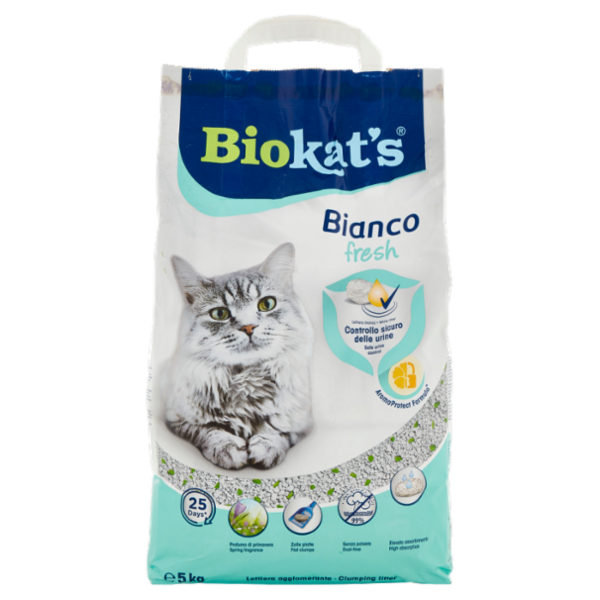 Biokat's Bianco fresh Lettiera agglomerante 5 kg