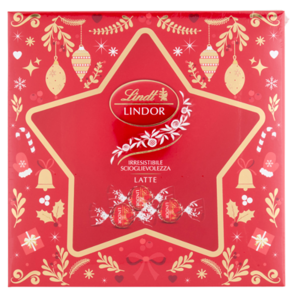 Lindt Lindor Cioccolatini Cioccolato al latte Scatola Natale 137 g