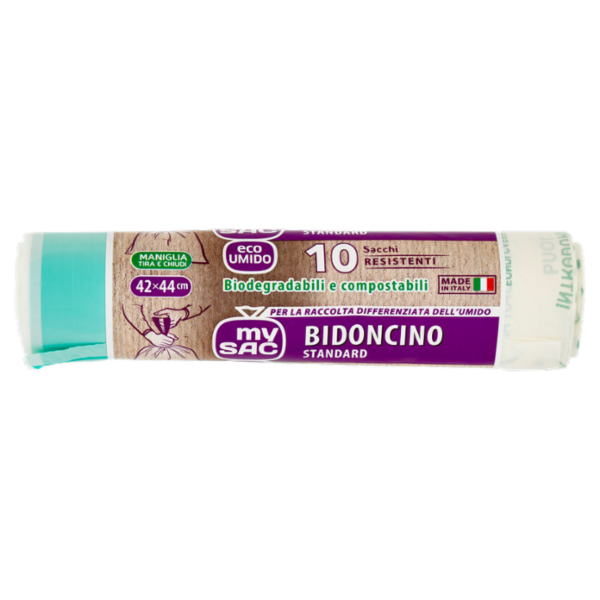 my Sac eco Umido Bidoncino Standard 42x44 cm Sacchi 10 pz