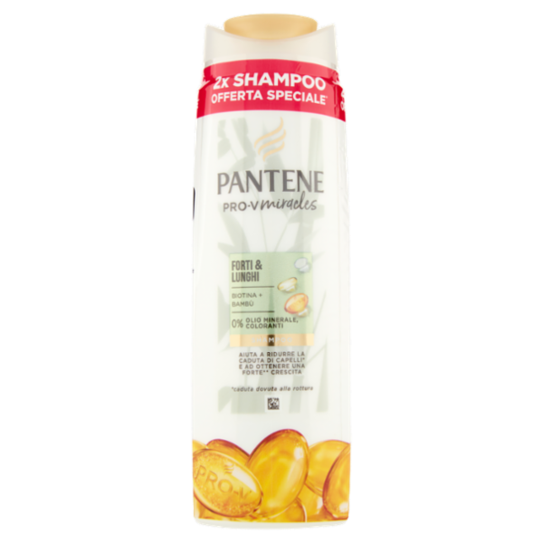 Pantene Pro-V Miracles Shampoo Forti & Lunghi con Antiossidanti 2x225 ml