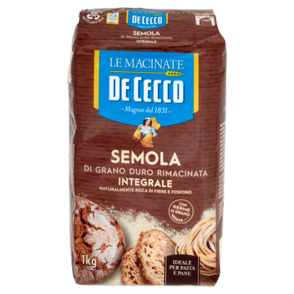 De Cecco Le Macinate Semola di Grano Duro Rimacinata Integrale
