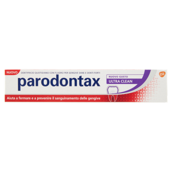Parodontax ultra clean dentifricio quotidiano con fluoro per gengive più sane e denti forti 75 ml