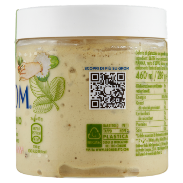 Grom Pistacchio con Pistacchio del Mediterraneo 289 g