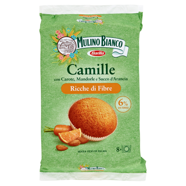 Mulino Bianco Tortine con carote camille 8 pezzi 304g
