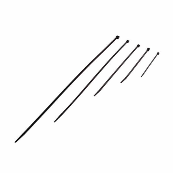 25 FASCETTE PER CABLAGGI INTERNI ED ESTERNI, 3,6x200 mm, COLORE NERO