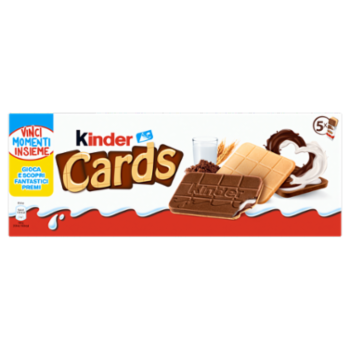 Kinder Cards Biscotti Con Ripieno Cremoso Al Latte e Cacao 5 Monoporzioni 128 g