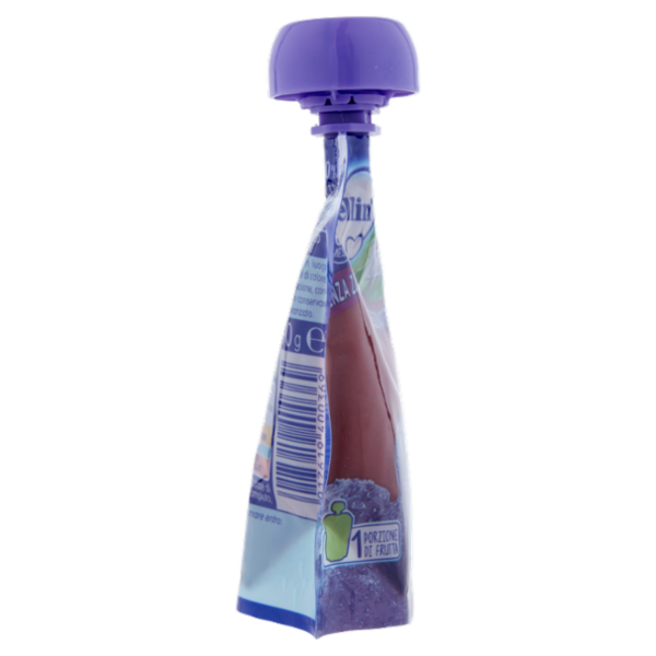 MELLIN Merenda di Frutta 100% Mirtillo e Ribes Nero Pouch 90 g