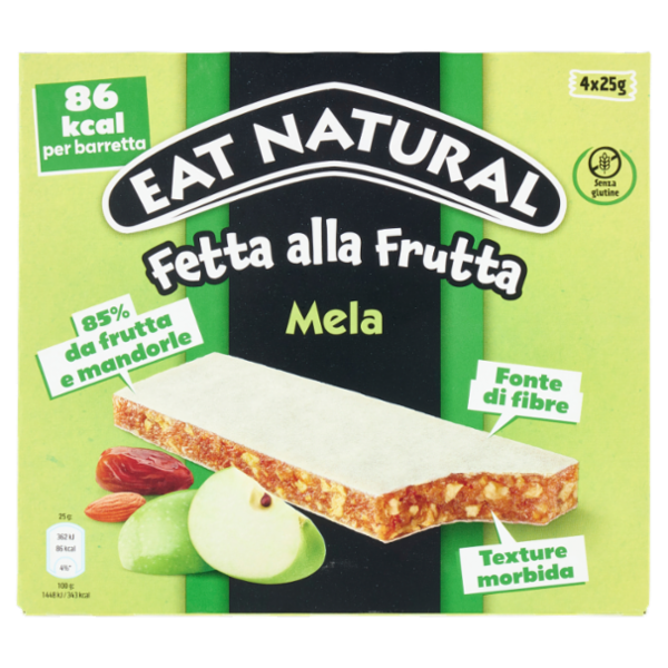 Eat Natural Fetta alla Frutta Mela 4 x 25 g