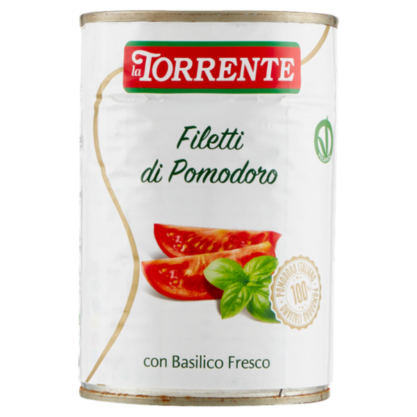 la Torrente Filetti di Pomodoro con Basilico Fresco 400 g