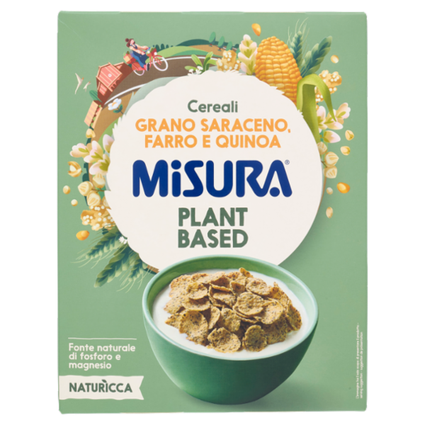 Misura Naturìcca Cereali Grano Saraceno, Farro e Quinoa Plant Based 350 g