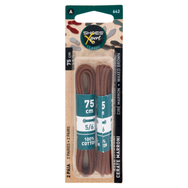 Shoes'Xpert Classic Cerate Marroni 75cm 5/6 2 Paia