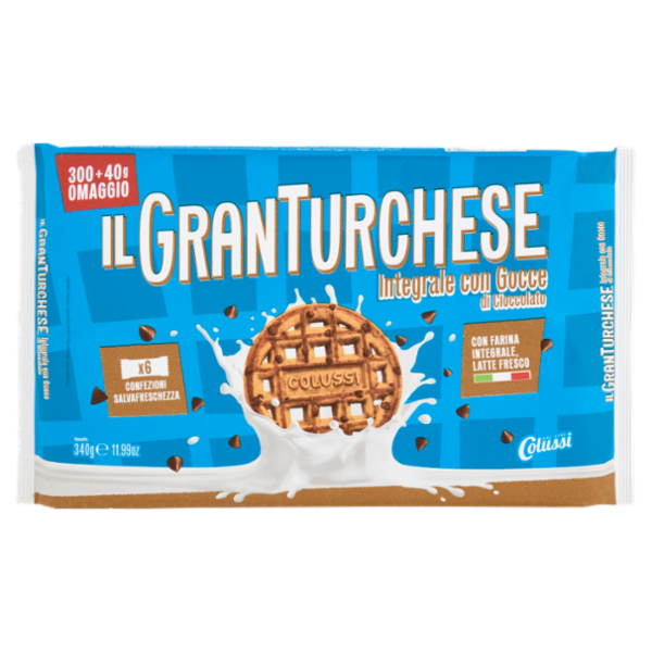 Colussi il GranTurchese Integrale con Gocce di Cioccolato 340 g