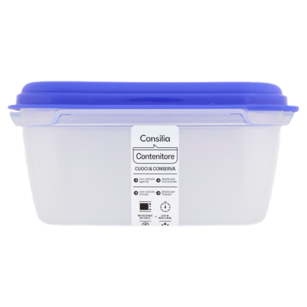 Consilia Contenitore Rettangolare con Valvola Fresh Wave 1,40 L