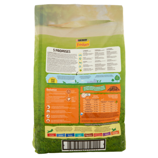 PURINA FRISKIES Cane Balance Con un gustoso mix di Pollo e Manzo con Verdure 9 kg