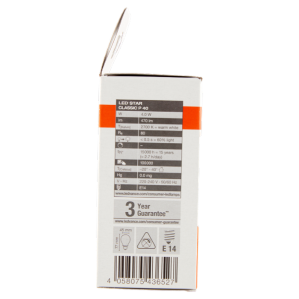 Osram Led Classic P 40 Warm White 4.0 W E14