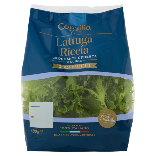 Consilia Optima Lattuga Riccia Lavata e Pronta per il Consumo 100 g
