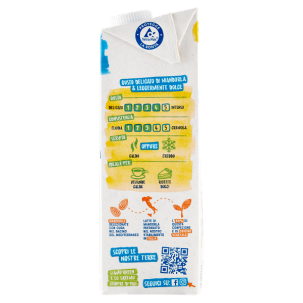 BJORG Mandorla Bevanda Vegetale Biologica, Senza Glutine, Prodotto in Italia, 1L