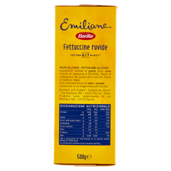 Barilla Emiliane Fettuccine Pasta all'Uovo 500 g