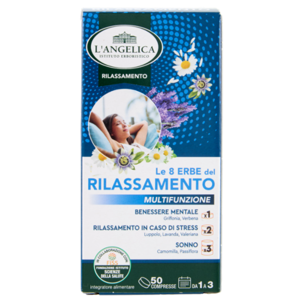L'Angelica Rilassamento le 8 Erbe del Rilassamento Multifunzione 50 Compresse 22,5 g