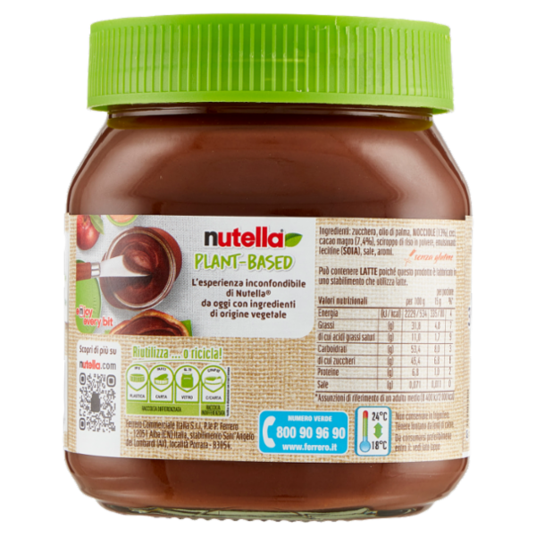 nutella plant based l'esperienza inconfondibile di Nutella con ingredienti di origine vegetale 350g