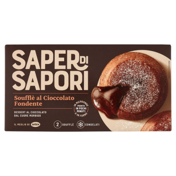 Selex Saper di Sapori Soufflè al Cioccolato Fondente Surgelato 2x100 g