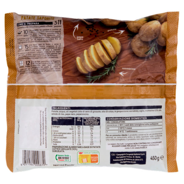 4 Salti in Padella Findus Patate Saporite 450 g