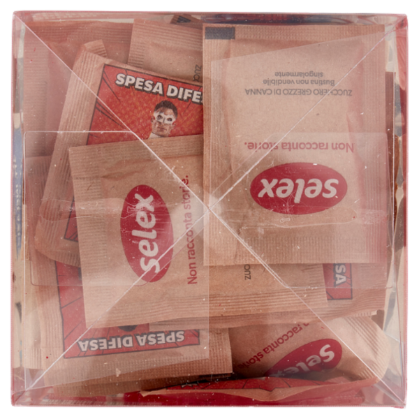 Selex Zucchero di Canna Grezzo 100 Bustine da 4 g