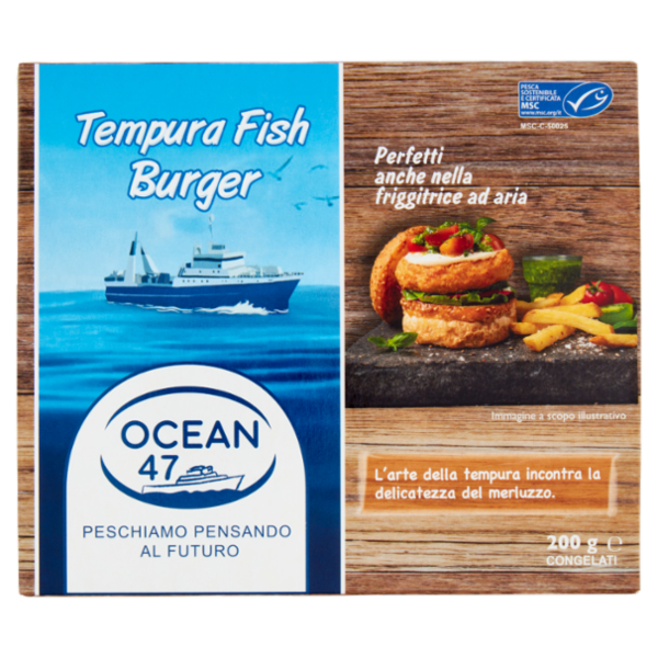 Ocean 47 Tempura Fish Burger Congelati 200 g