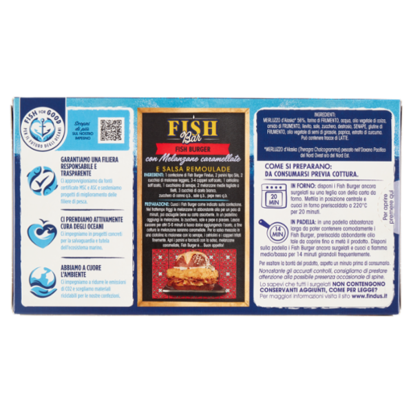 Capitan Findus Fish Bar 2 Fish Burger 227 g