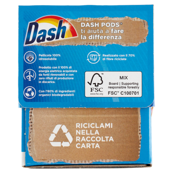 Dash Pods Detersivo Lavatrice In Capsule, Salvacolore, 31 Lavaggi 604,5 g
